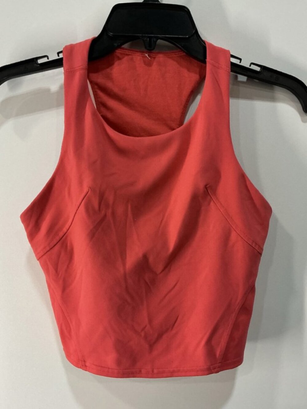 lululemon athletica  Invigorate Training Tank Crop Top Coral sz 6 Fitted Snug